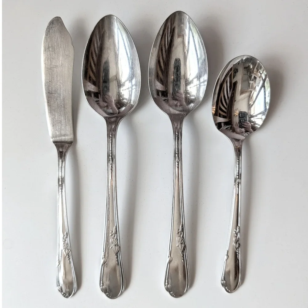 Wm A Rogers A1 Plus Oneida Silverplate Flatware‎ Set 4pc Serving Set